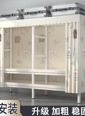 简约代简易布柜卧结实折叠家用经济型免安现装衣衣柜出租房ESY耐
