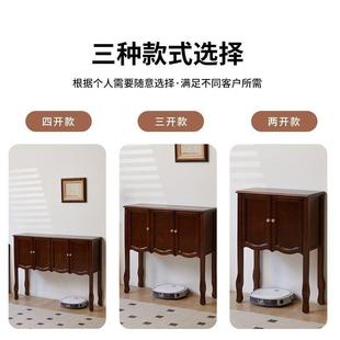 美式实木关柜复古柜收厅TKE纳柜子客厅餐边置物柜入户门过道装玄