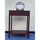 5JCL实木盆景长方鱼架缸桌奇桌窄边桌花架中式 边角几0茶几桌石子