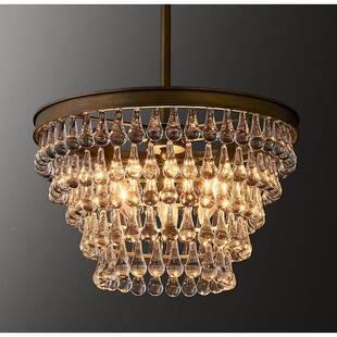 美复古工业风水晶吊灯loft挑高厅跃层复式公房寓客公JAL主灯式具