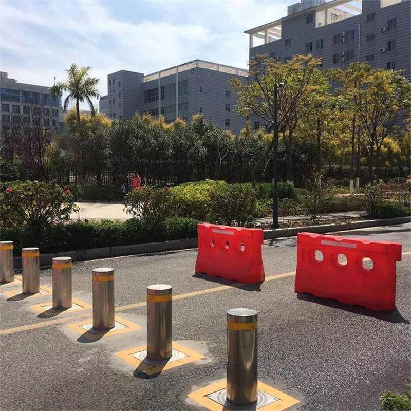 半自动手提防撞柱全自动升降柱04不锈钢学校停车场防撞隔离桩
