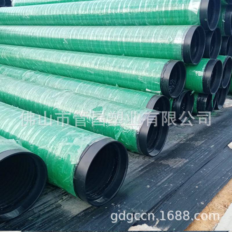 纤维增强复合PE缠绕管hdpe中空壁管大口径增强排污管厂家供应