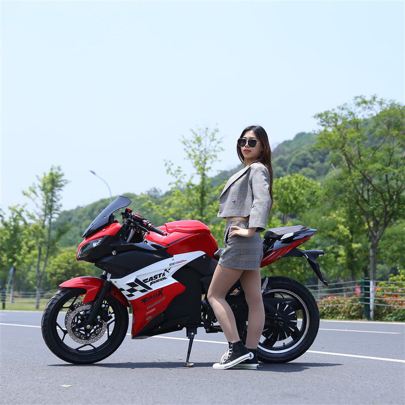 新地平线S款电动摩托跑车72V锂电高速大功率成人公路街趴赛车酷车