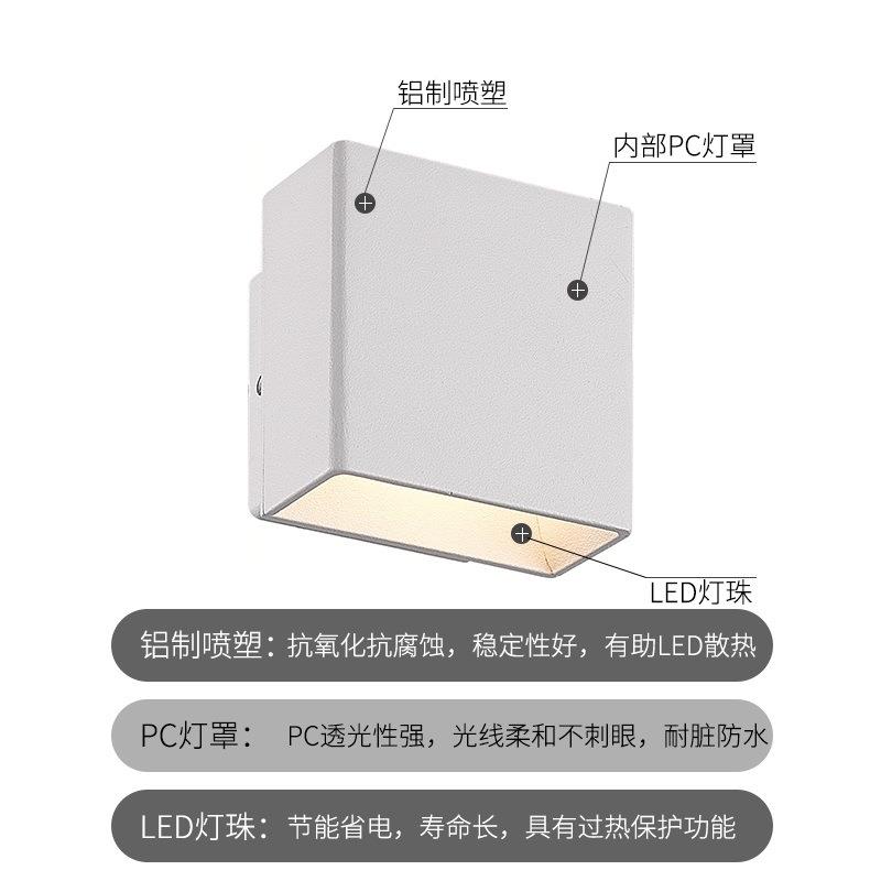 壁灯户外室tb-62629外景水露台别墅背极简围洗墙小灯LED庭院墙防
