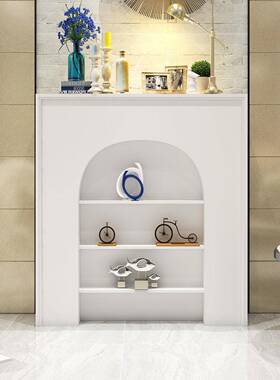 Z法式壁炉柜装饰FPG柜客厅黑色y白宿色简约民玄关摄物影置架收纳