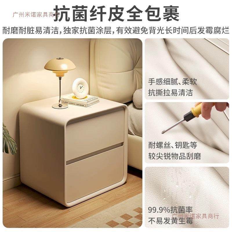 床头柜2025新款室家用实木现床无品牌/边简约代简易奶卧柜油风床