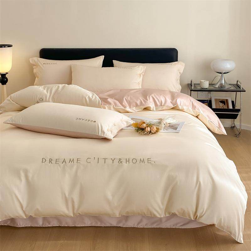 高套端轻奢120支长绒棉件套10全棉刺绣被LSO纯棉床四单0床笠高档