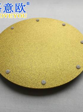 璃直销8餐0480高档厅夹丝钢化玻璃转盘家用3餐桌380480酒店玻转盘