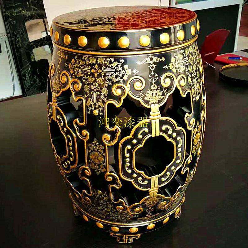 漆漆墩器绘家具鼓凳实木圆20190412凳中大式彩鼓坐墩仿古漆器古筝,住宅家具,换鞋凳,淘宝优惠券,粉丝福利购,淘宝优惠卷