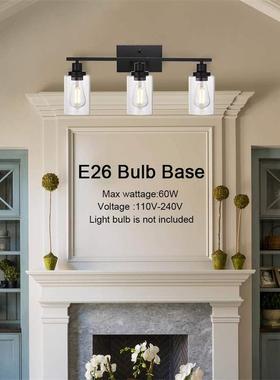 前灯美式工复TRE古业风玻璃镜壁灯简约镜卧室酒店浴室前灯