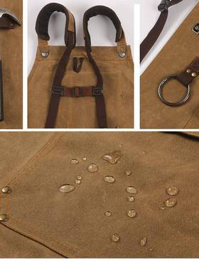 布油蜡帆工作围裙防耐加倍工QYC业级磨汽修工水地防护裙耐脏耐用