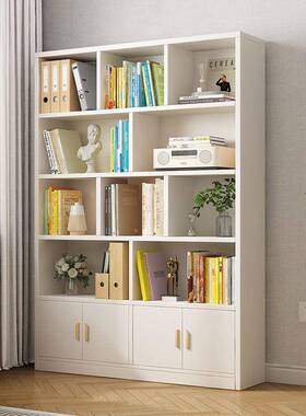 LEJ儿童实木书架地储置物架多层客柜厅靠落墙子物柜学生收纳家用
