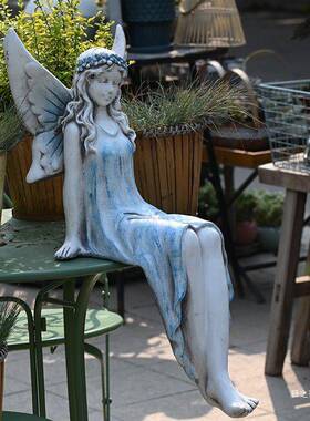 阳阳台摆件户庭VHH院花仙子天使台桌外面号款园艺大布置造景花园