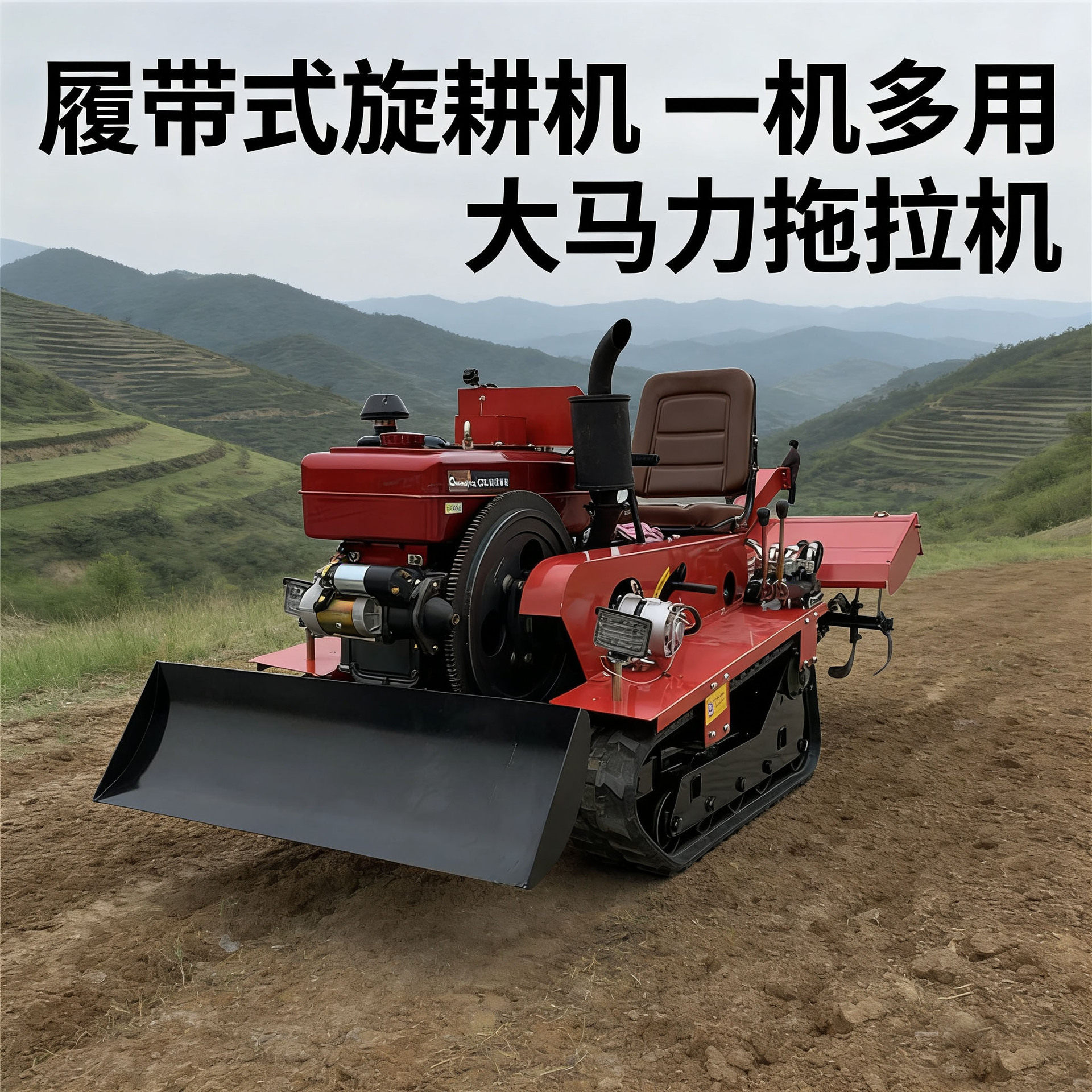 乘坐式履带微耕机开沟施肥