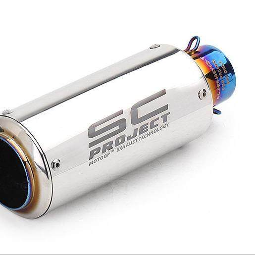 SC炸街排气管烟筒声IDX消6器-摩托跑车改装接口510MM口径SC