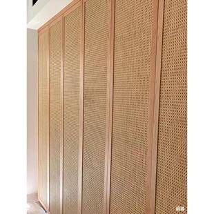 形藤编门拉261式隔断隐折叠门衣柜门卧日门室门中式门隔断门实木