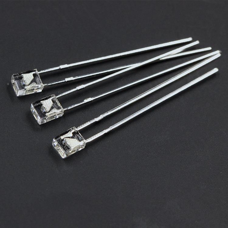 工厂直插式L彩E发光慢二极管2XX4方形透明七SFI快闪闪高D亮灯珠