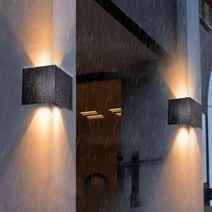 户外别墅庭院灯外墙壁金灯台水壁灯太8024阳能洗墙灯阳花园防属拐