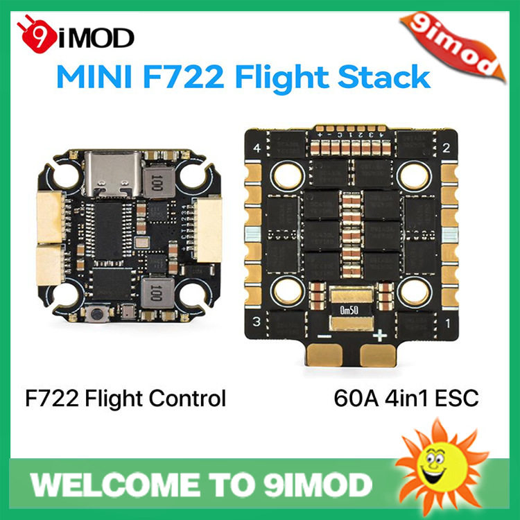 9imod F722穿越机飞塔 迷你飞控 60A 4合一电调20*20mm