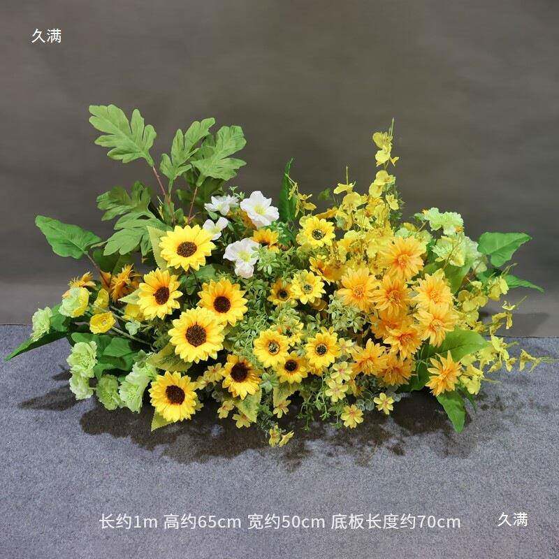 森系婚庆地排花艺挂绿花盆AYH花绢花婚路引窗礼布置橱摆件植美垒