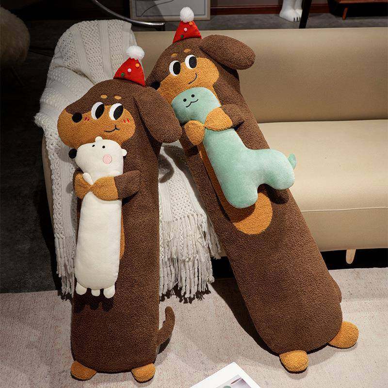 腊肠QYL狗长条枕女生睡觉床上夹头腿睡枕大号玩偶沙抱发床腰侧靠