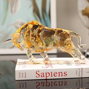 轻高档亚克力水晶马摆件现代酒家居饰装 品领导办奢ZY5320公室桌面