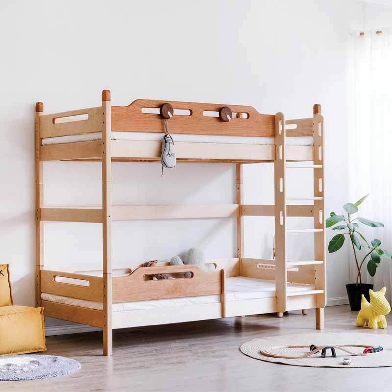 厂家发货单中高架床低半高床带护人栏高房子枫木实木床MG-RTC-K儿