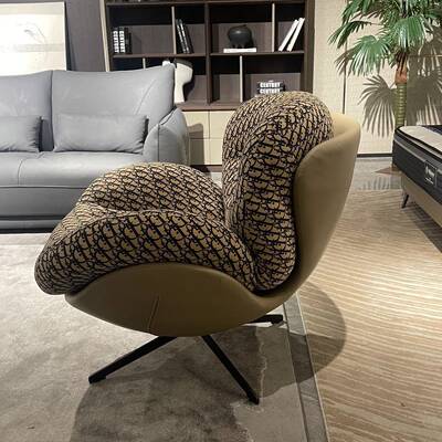 富龙家用蜗牛椅摇懒人沙发休闲椅单人椅客厅椅现代简约迪简TMY极