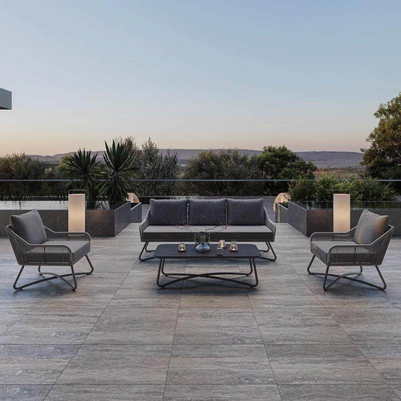 户外藤藤编沙发简约阳/台茶几桌子四小件套室外编带坐垫户外沙椅