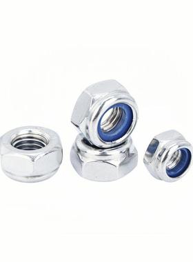 DIN985不东明316锈钢六M角防松螺母蓝色螺无品牌/尼龙圈锁死防脱