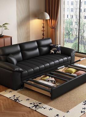 钢琴键猫抓沙发储床一房体两用多功能可物可折叠阳台皮书TLB沙发