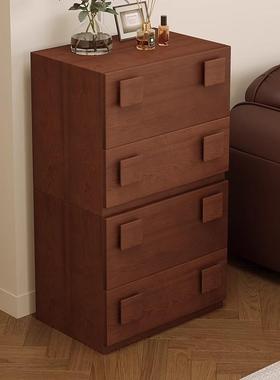 中古复古卡门柜风胡桃木储物QPP柜卧置物柜床尾抽屉客柜斗室柜厅