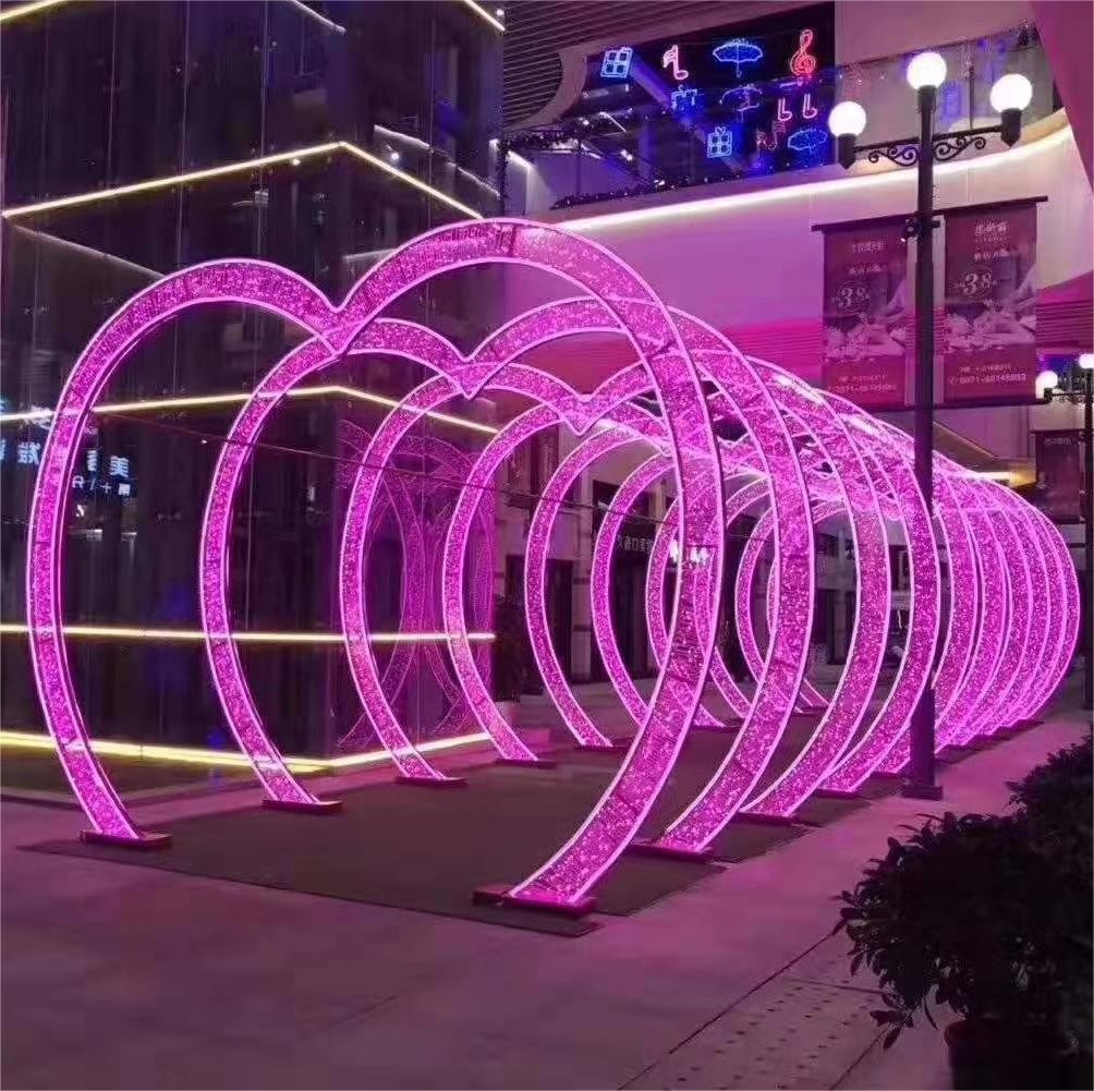 文旅灯光户外铁架造型拱门