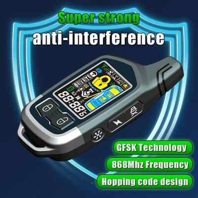 Lor线a双向汽防T07盗器无遥控防车拆防干扰500米遥距高灵0敏报警