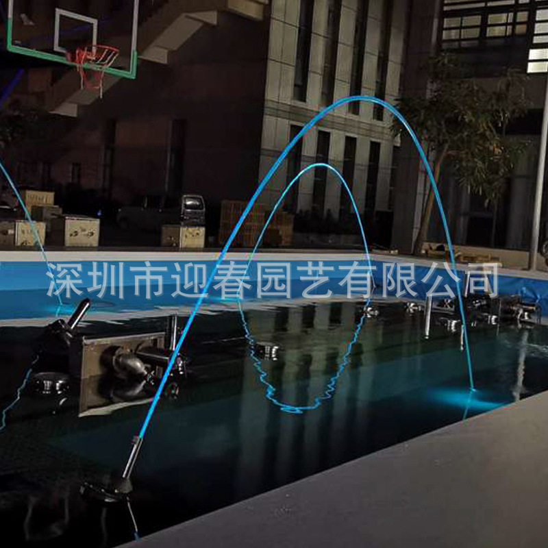 广场趣味波光跳泉网红打卡感应跳泉互动彩色灯光喷泉控制系统安装
