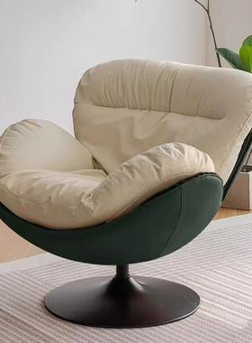 懒人沙发休闲蛋壳椅沙发椅设计旋师转躺椅客古阳台厅小OFH沙发转