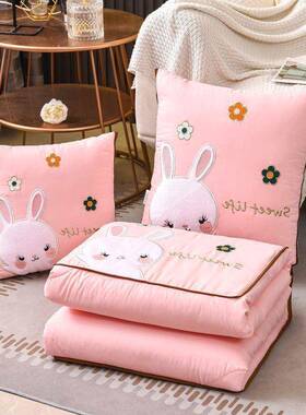 办AL101511毯子枕睡公室午折叠枕头汽车二合一加厚抱被子两用