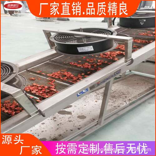 连续式牛肉干牛肉粒油炸流水线 红豆派油炸流水线 生产效率