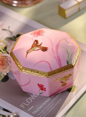 格每分美金粉庄园系值礼列欧式分果盘轻奢金ltao6248边花瓶高档送