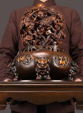 招财九转乾桌坤鼎摆件大号入玄tb-60237关客屏风门厅家居办公室装