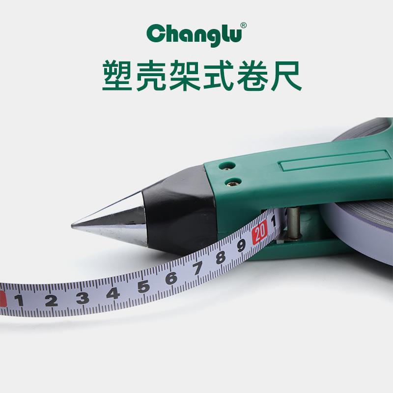 605长高鹿架式长卷尺长度测量钢卷尺尺强度摇柄卷尺耐磨防水带