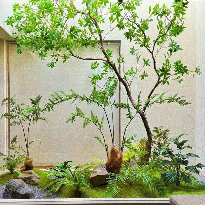 仿真马醉木橱窗造景植物室内仿生绿植装饰树大型假树简约景观摆件