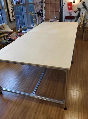 铝材桦木会ZUU议桌洋大班桌简办洽约现代办公室海板创意谈桌书桌