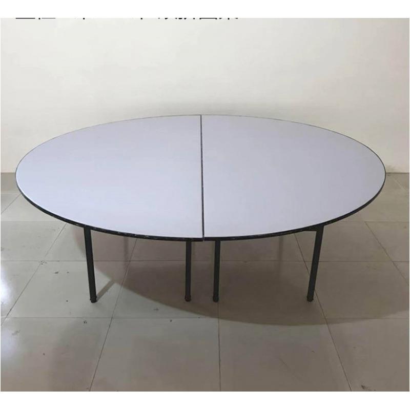 爆款酒店餐大圆桌面10人1饭5人桌20人用电动店折叠商用餐厅无品牌