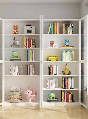 2I家艺MTSG05用防尘铁柜书物储柜落地玻璃门展示柜简约儿童书橱架