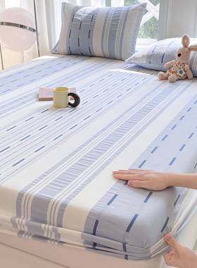 AEX202507类加0厚纯棉床笠单件10全棉色床织提花宿舍单床套垫全包