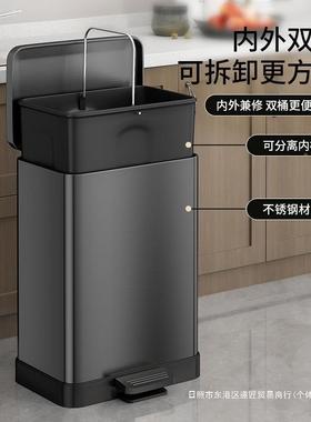 勤厨房垃圾桶家OGY带用盖大号大容量卫生间客厅厕所脚脚踩优踏式