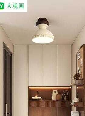 观园过灯走廊阳道台灯玄关顶灯创49881意入户吸门厅灯中古风灯具5