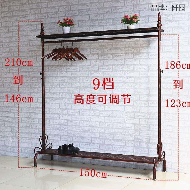 复古艺服装地店展示架落挂衣架架高1度升降伸缩架中岛架铁货陈列