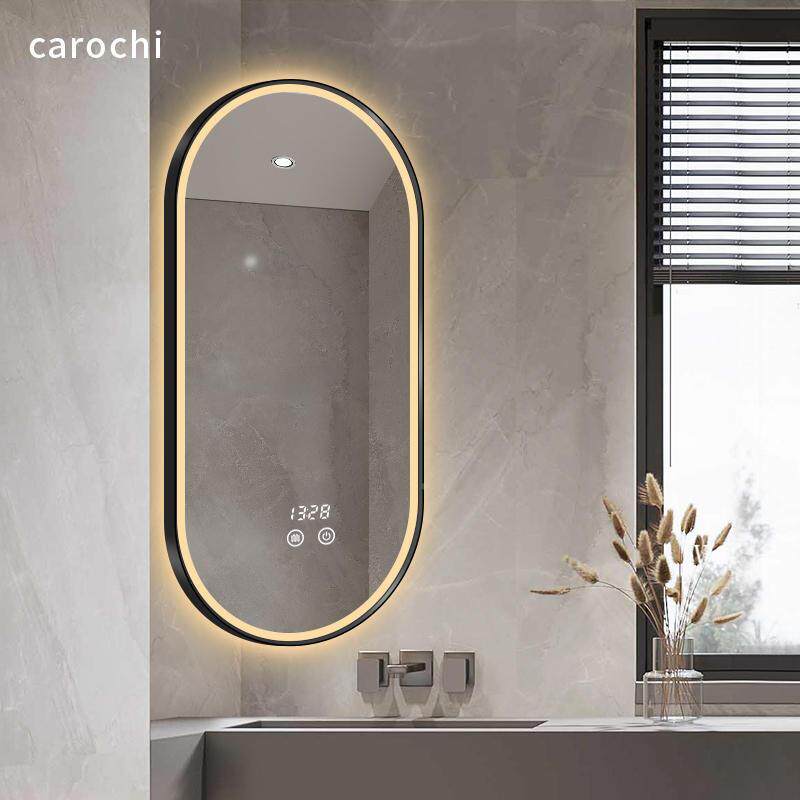 旋悬转智能可镜子折叠化妆镜壁271挂伸缩发光生间网红带灯挂卫浴